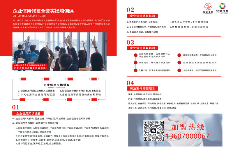 企業信用修復招商加盟02 企業信用修復招商加盟02